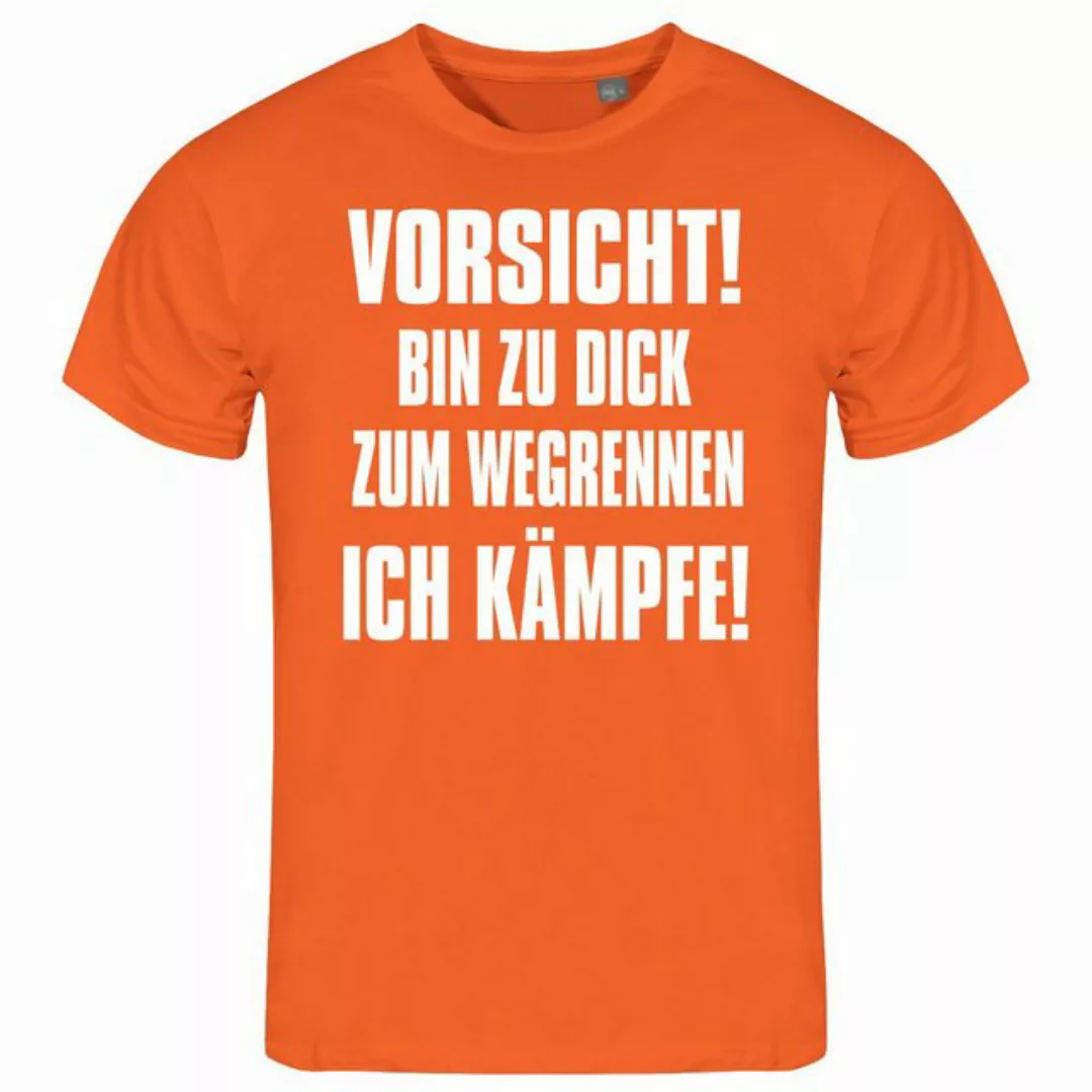 deinshirt Print-Shirt Herren T-Shirt Vorsicht bin zu dick zum wegrennen ich günstig online kaufen