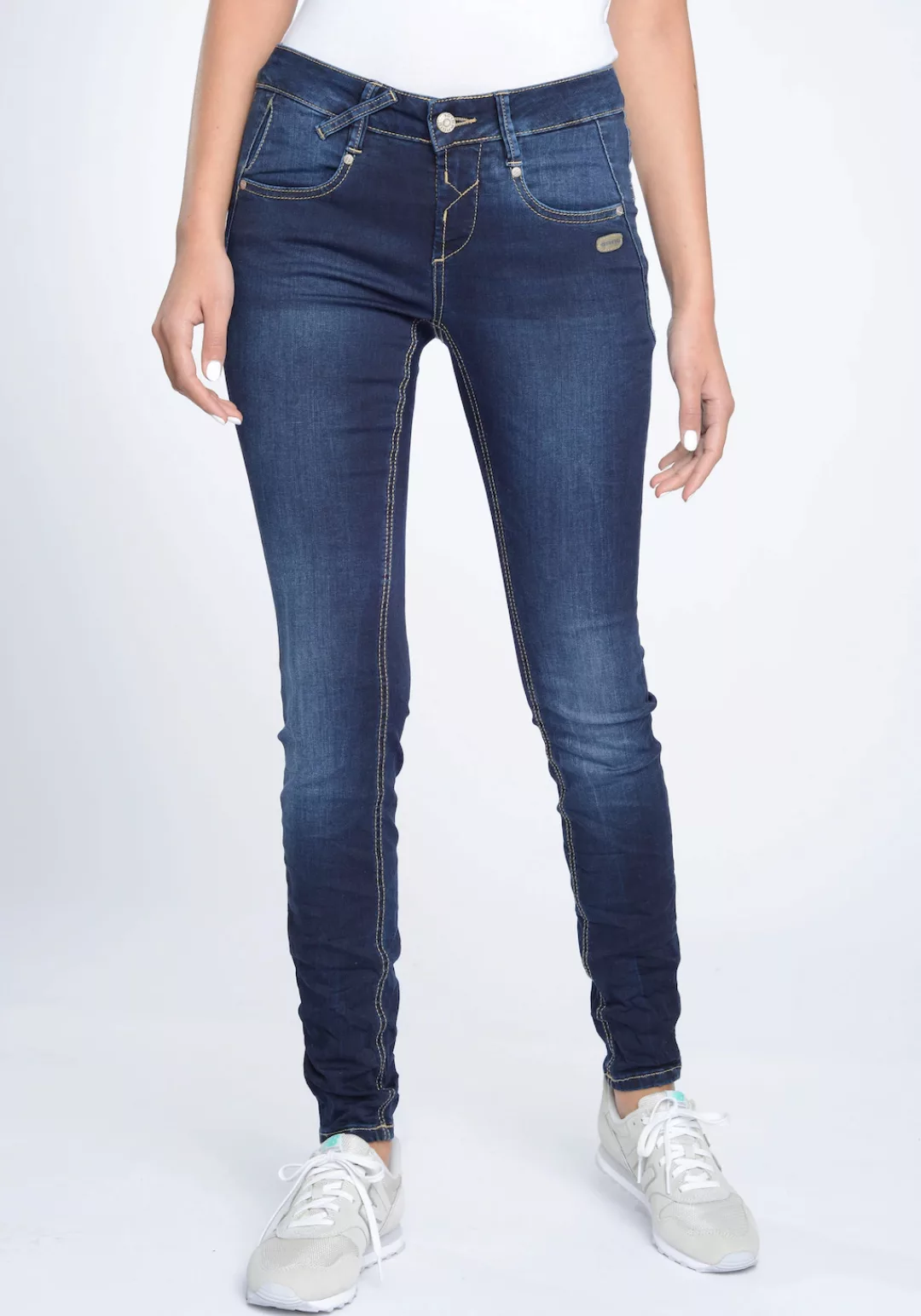 GANG Skinny-fit-Jeans "94Nele", mit gekreuzten Gürtelschlaufen links vorne günstig online kaufen