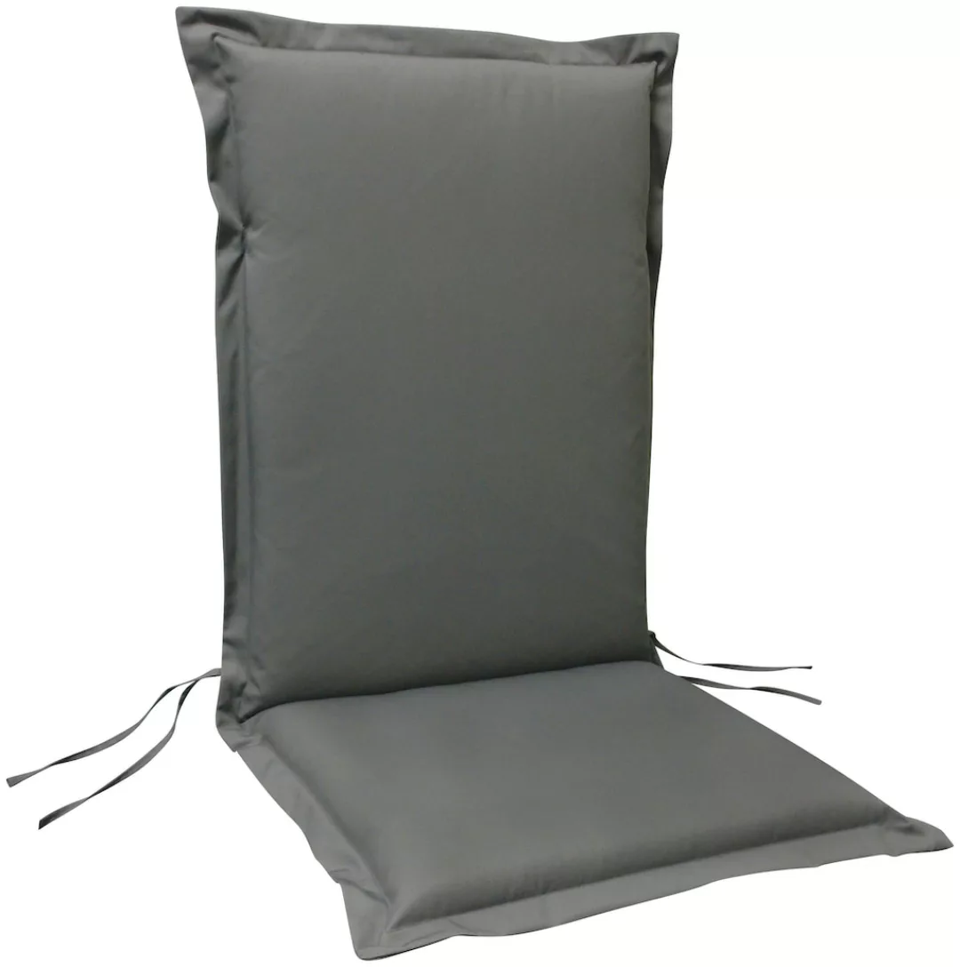 indoba® 2 x Sitzauflage Hochlehner Premium  95°C vollwaschbar Grau 120x50 c günstig online kaufen