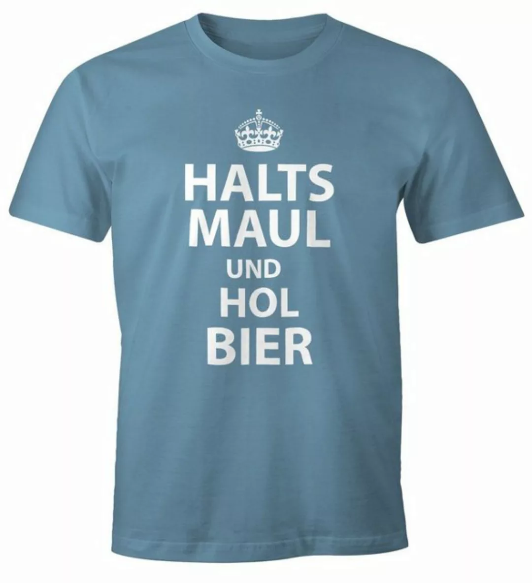 MoonWorks Print-Shirt Herren T-Shirt Halts Maul und hol Bier Fun-Shirt mit günstig online kaufen