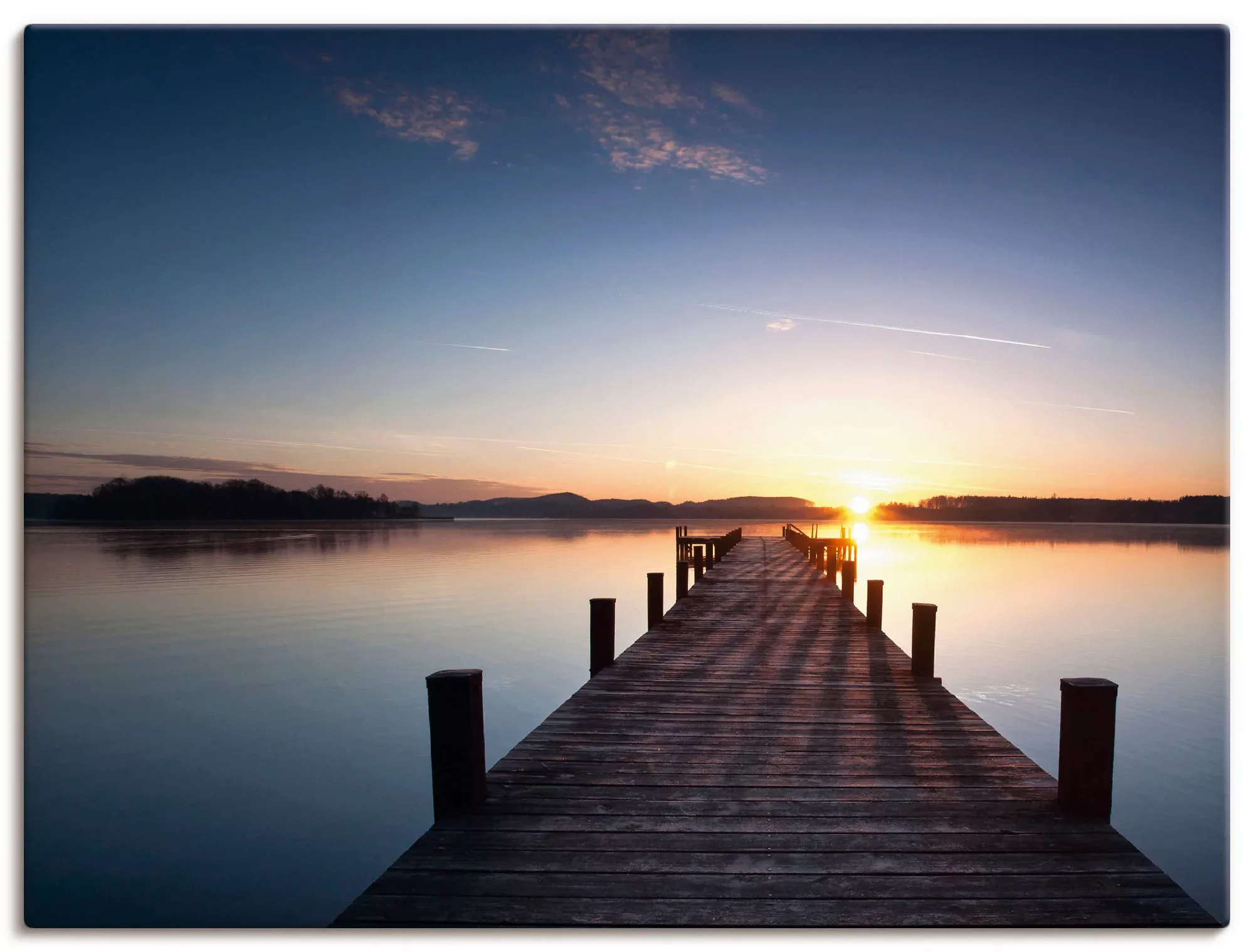 Artland Leinwandbild »Sonnenstrahlen - Sonnenuntergang«, Gewässer, (1 St.), günstig online kaufen