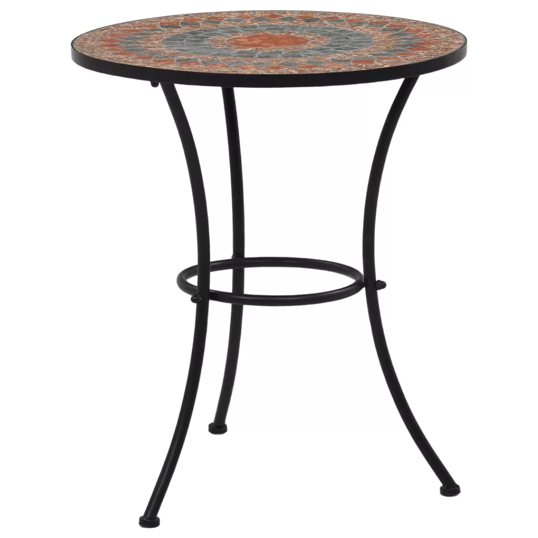 3-tlg. Bistro-set Mosaik Keramik Orange / Grau günstig online kaufen