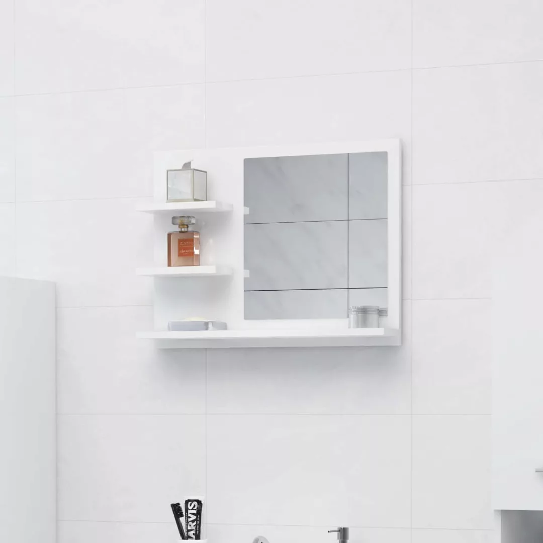 Badspiegel Hochglanz-weiß 60x10,5x45 Cm Spanplatte günstig online kaufen
