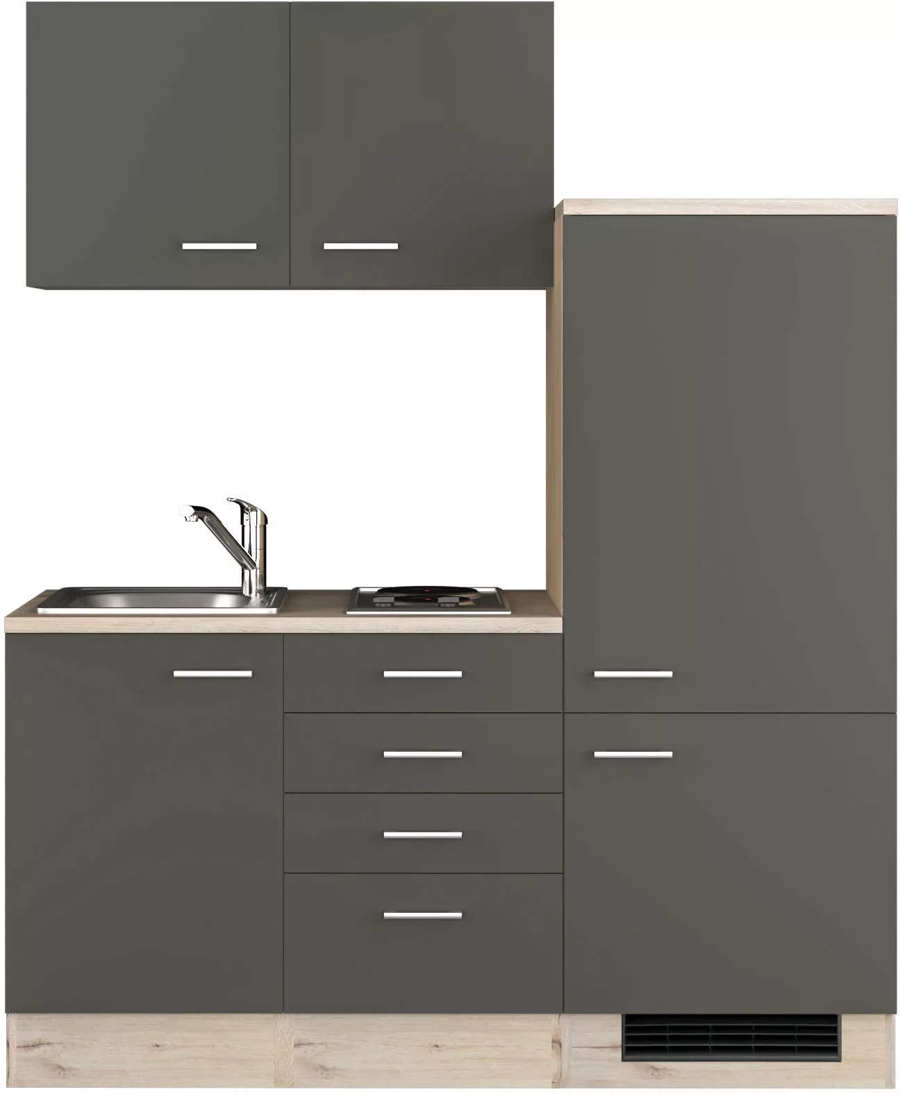 Flex-Well Küche "Morena", Gesamtbreite 160 cm, mit Einbau-Kühlschrank, Koch günstig online kaufen