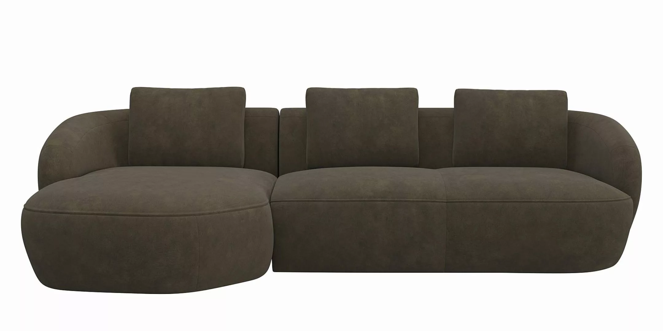 FLEXLUX Wohnlandschaft "Torino, rund, L-Form, Sofa-Ecke mit Recamiere, Long günstig online kaufen