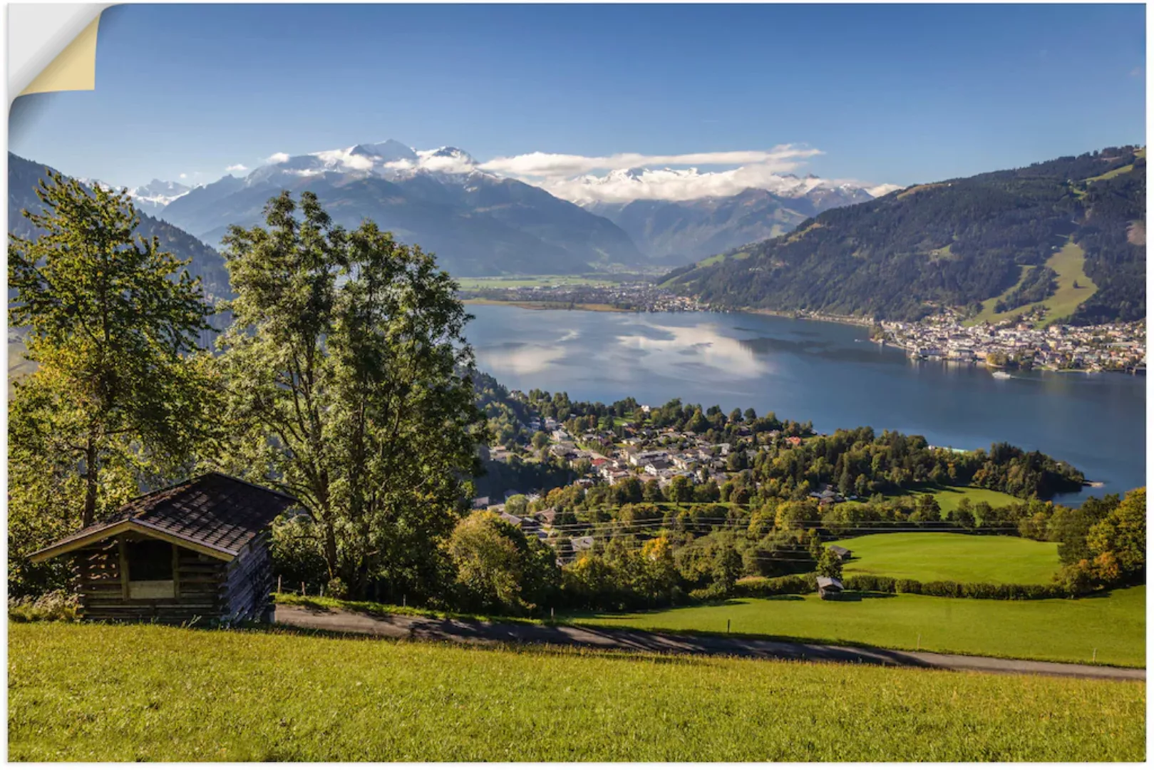 Artland Wandbild "Blick auf den Zeller See", Berge & Alpenbilder, (1 St.) günstig online kaufen