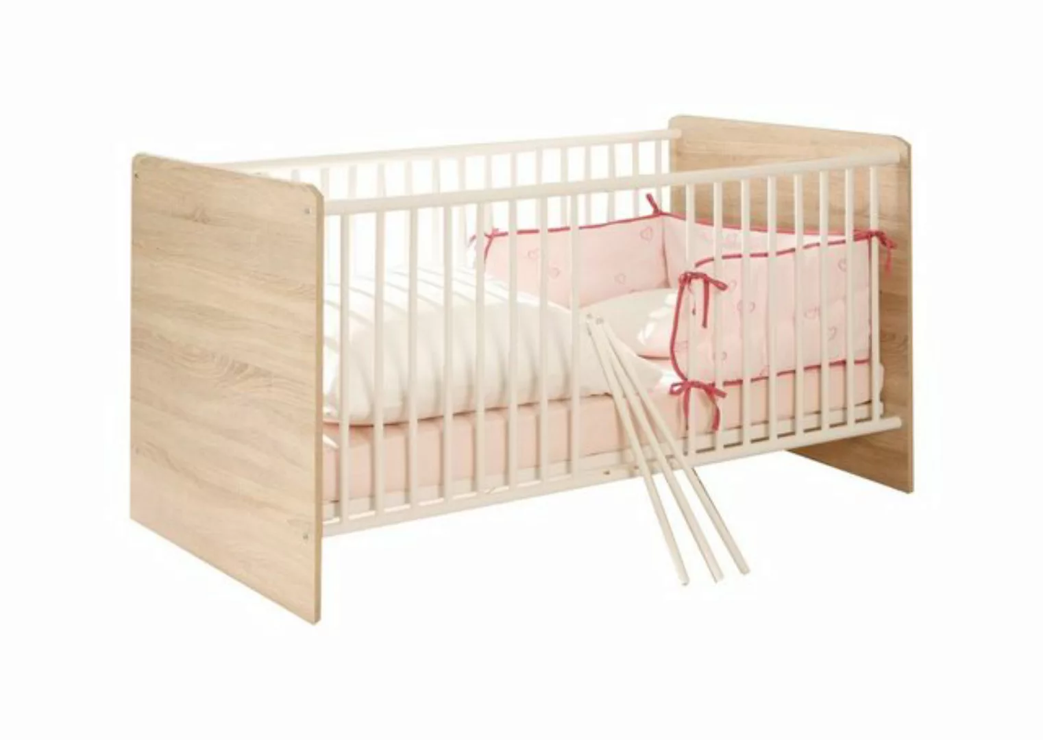 Ticaa Babybett Babybett Milu Sonoma-Weiß günstig online kaufen