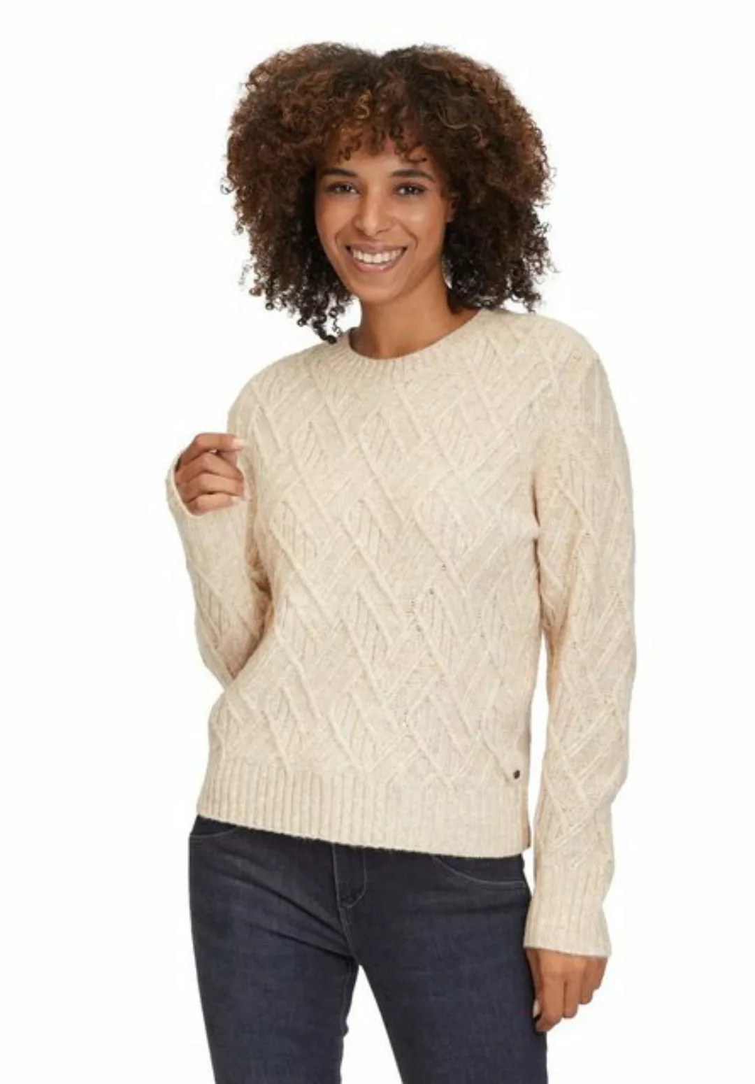 Betty&Co Strickpullover mit Rundhalsausschnitt (1-tlg) Struktur günstig online kaufen