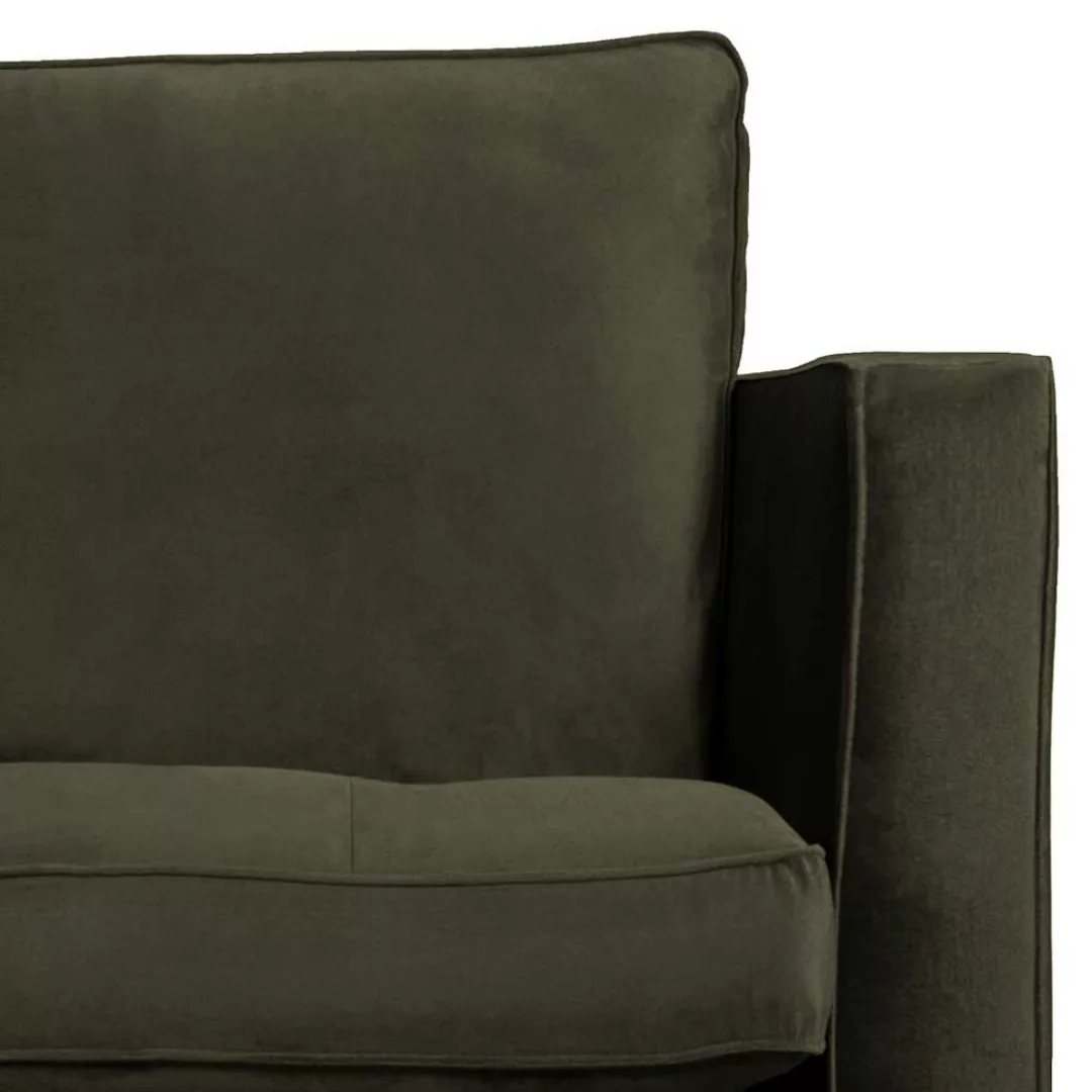 Sessel in Dunkelgrün Samt Retro Design günstig online kaufen