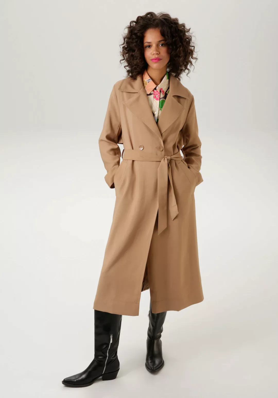 Aniston CASUAL Trenchcoat, mit Reverskragen - NEUE KOLLEKTION günstig online kaufen