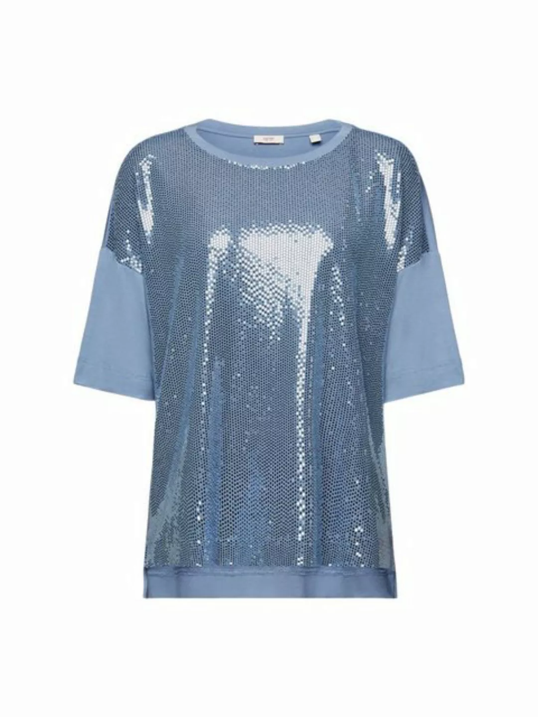 Esprit Collection T-Shirt Oversize-T-Shirt mit Paillettenapplikation (1-tlg günstig online kaufen