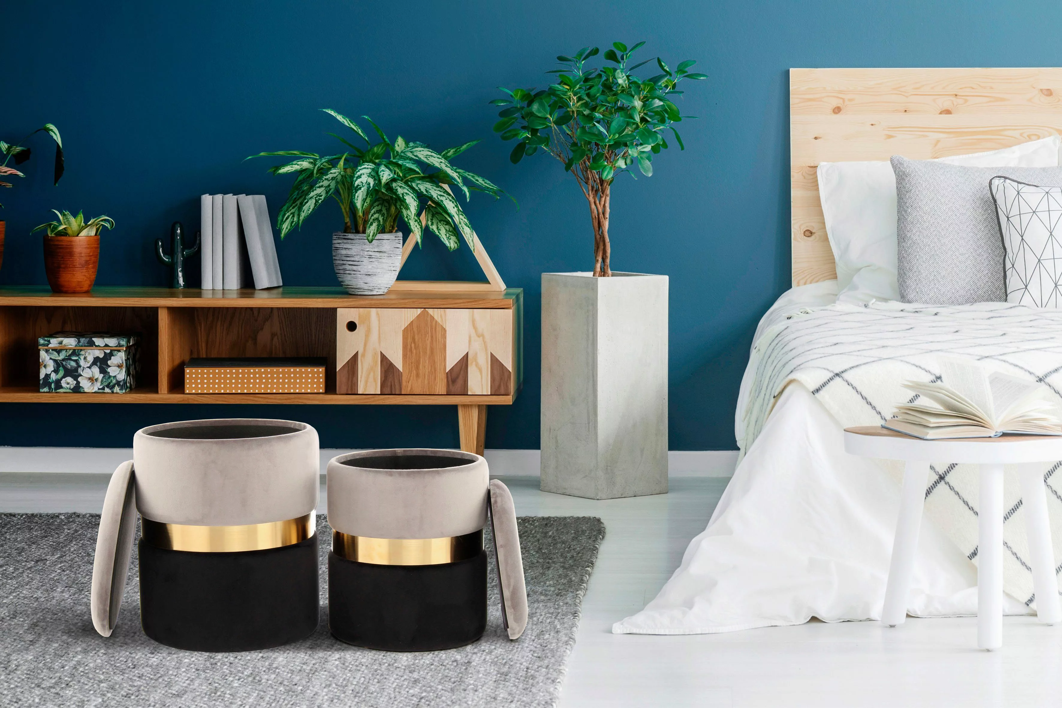 Kayoom Stauraumhocker Hocker Zora 125 2er-Set, günstig online kaufen