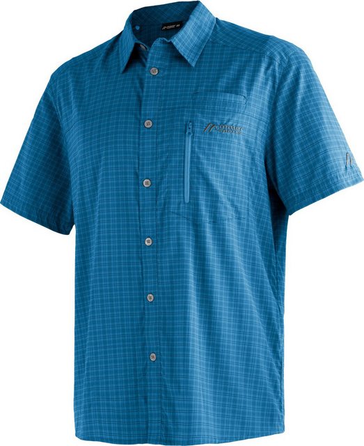 Maier Sports Outdoorhemd Mats S/S He-Hemd 1/2 Arm el. BLUE CHECK günstig online kaufen