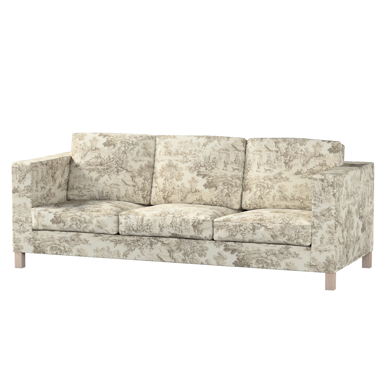 Bezug für Karlanda 3-Sitzer Sofa nicht ausklappbar, kurz, ecru-beige, Bezug günstig online kaufen
