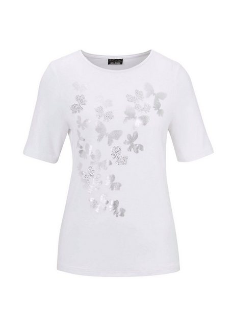 GOLDNER T-Shirt Shirt mit glänzendem Druck günstig online kaufen