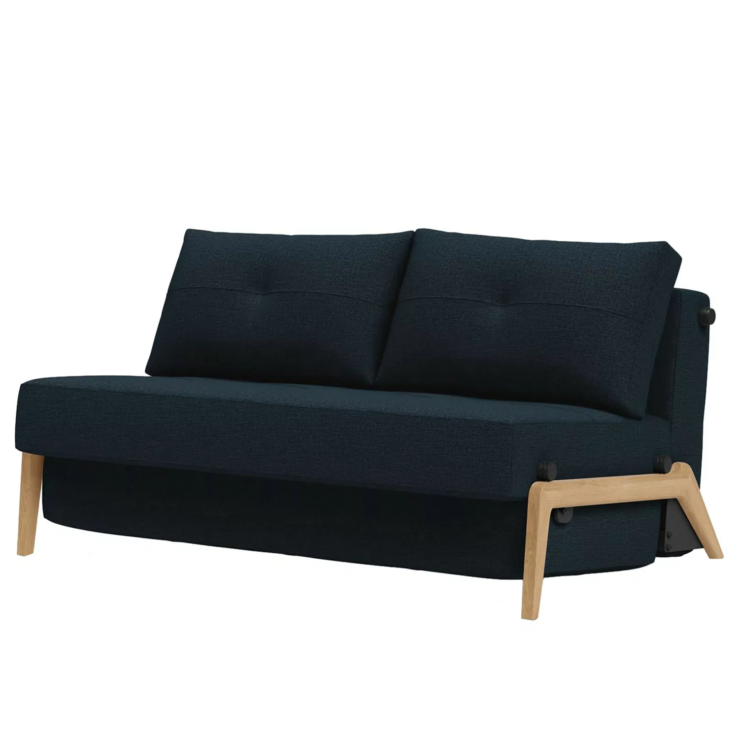 Innovation - Cubed 02 Schlafsofa Eiche 148x98cm - dunkelblau/Stoff 528 Mixe günstig online kaufen