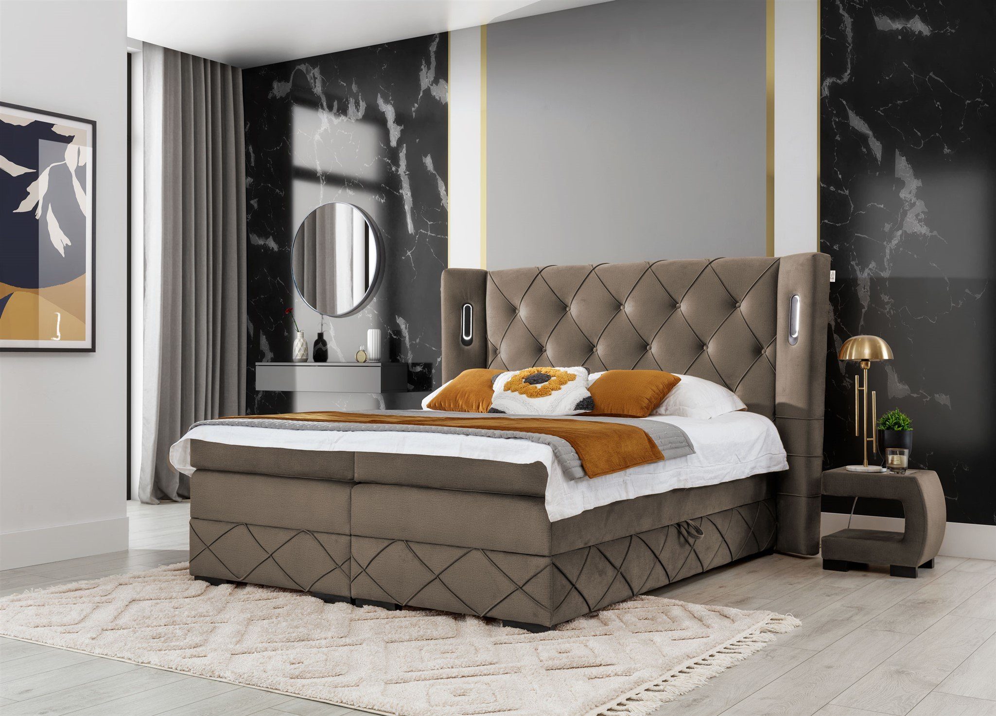 Fun Möbel Boxbett Schlafzimmerbett ELVIANO in günstig online kaufen