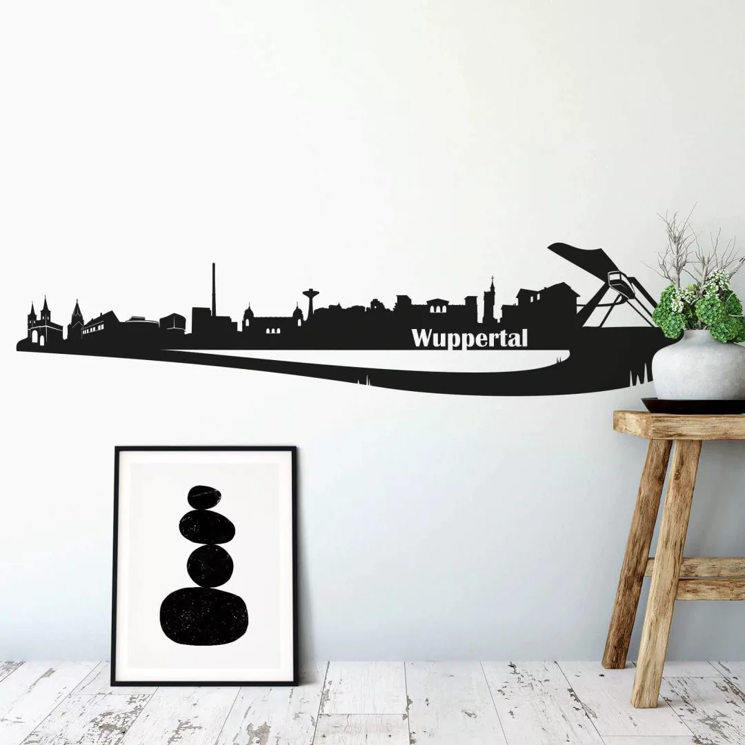 Wall-Art Wandtattoo »Stadt Skyline Wuppertal 100cm«, (1 St.), selbstklebend günstig online kaufen