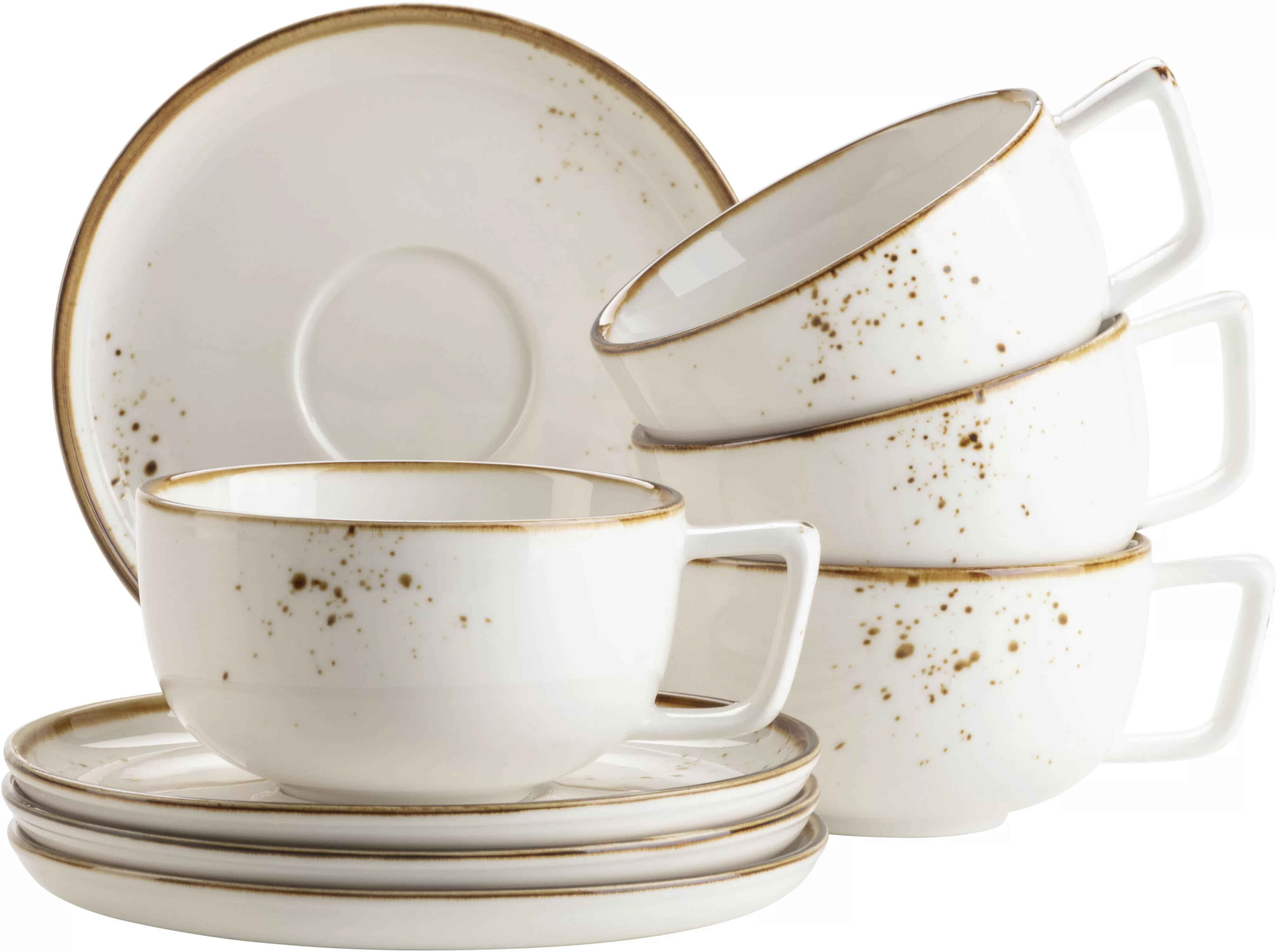 MÄSER Tasse »Kaffeetassen-Set Pinta, aus Porzellan«, (Set, 8 tlg.), 8er Set günstig online kaufen