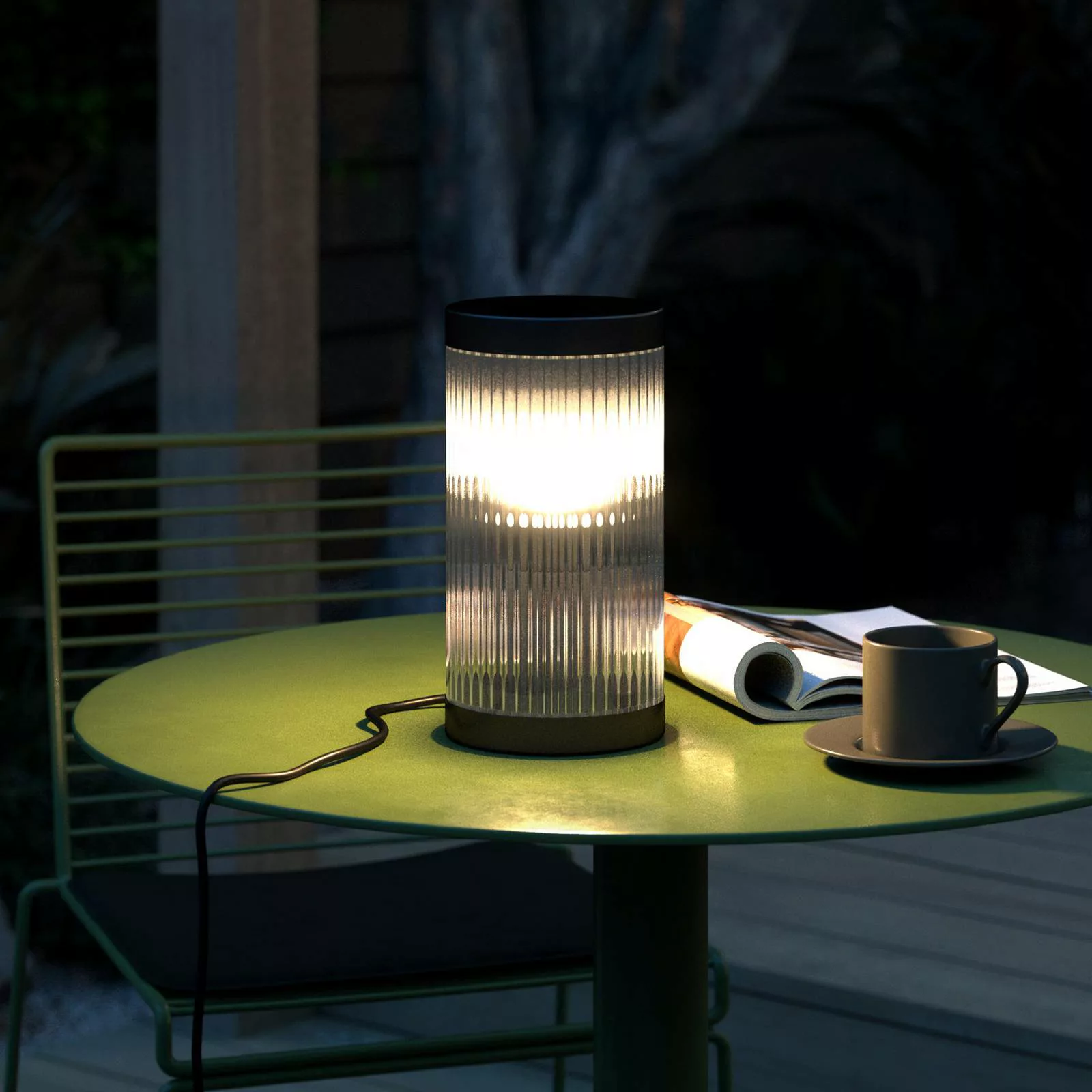 Tischlampe Coupar für den Außenbereich, schwarz günstig online kaufen