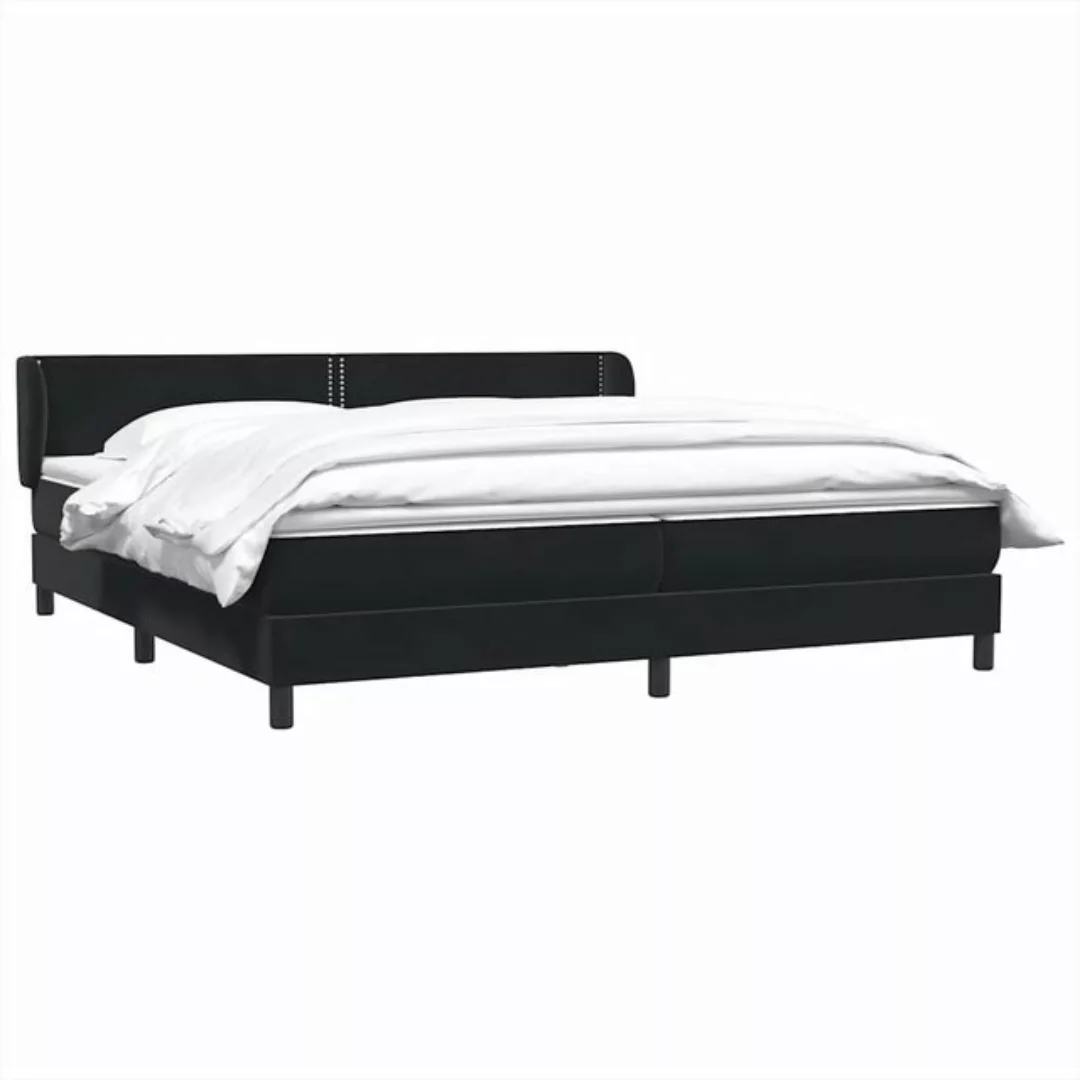 vidaXL Bett Boxspringbett mit Matratzen Schwarz 200x210 cm Samt günstig online kaufen