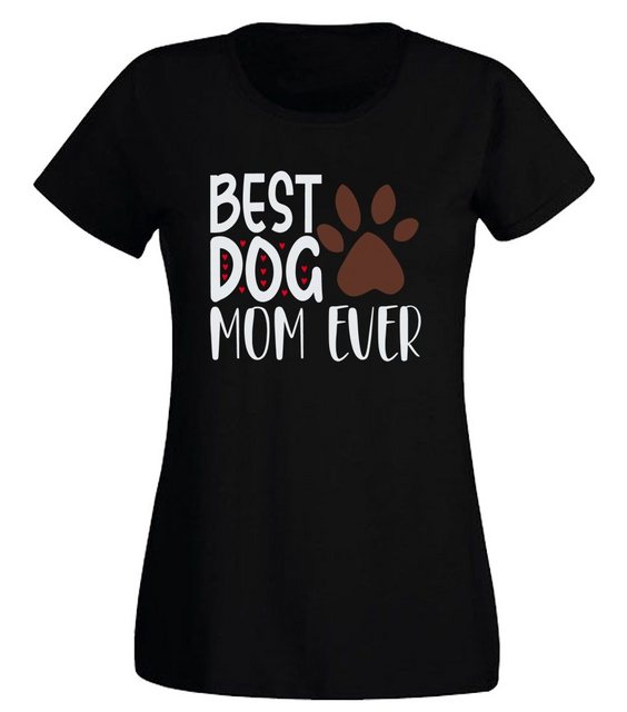 G-graphics T-Shirt Damen T-Shirt - Best Dog mom ever mit trendigem Frontpri günstig online kaufen