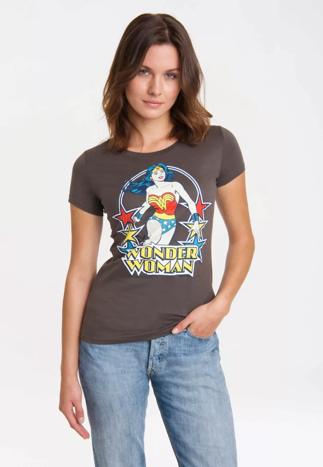 LOGOSHIRT T-Shirt "Print DC Comics Wonder Woman Stars" günstig online kaufen