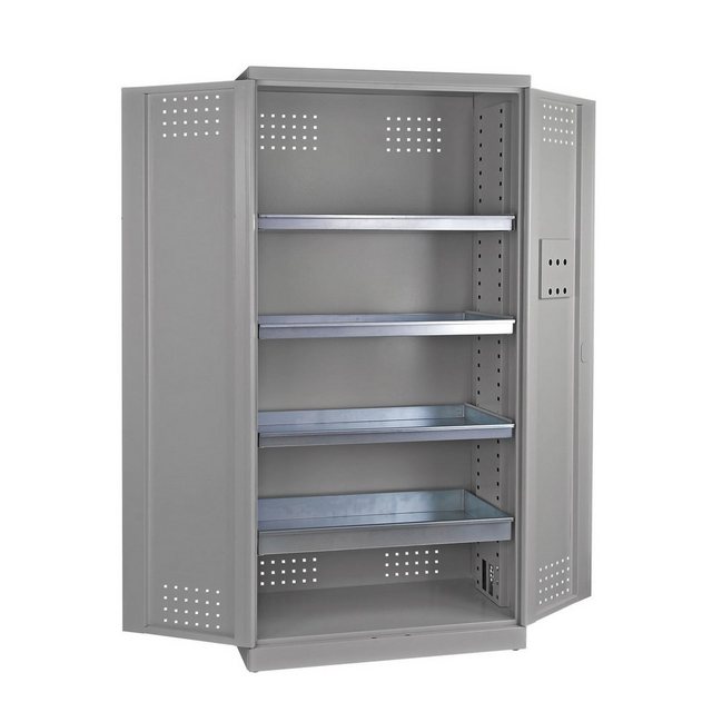 PROREGAL® Werkzeugschrank Gefahrstoffschrank, HxBxT 192x92x58cm, Grau günstig online kaufen