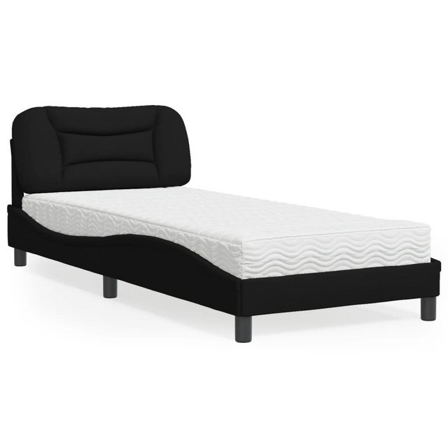 vidaXL Bett Bett mit Matratze Schwarz 80x200 cm Stoff günstig online kaufen