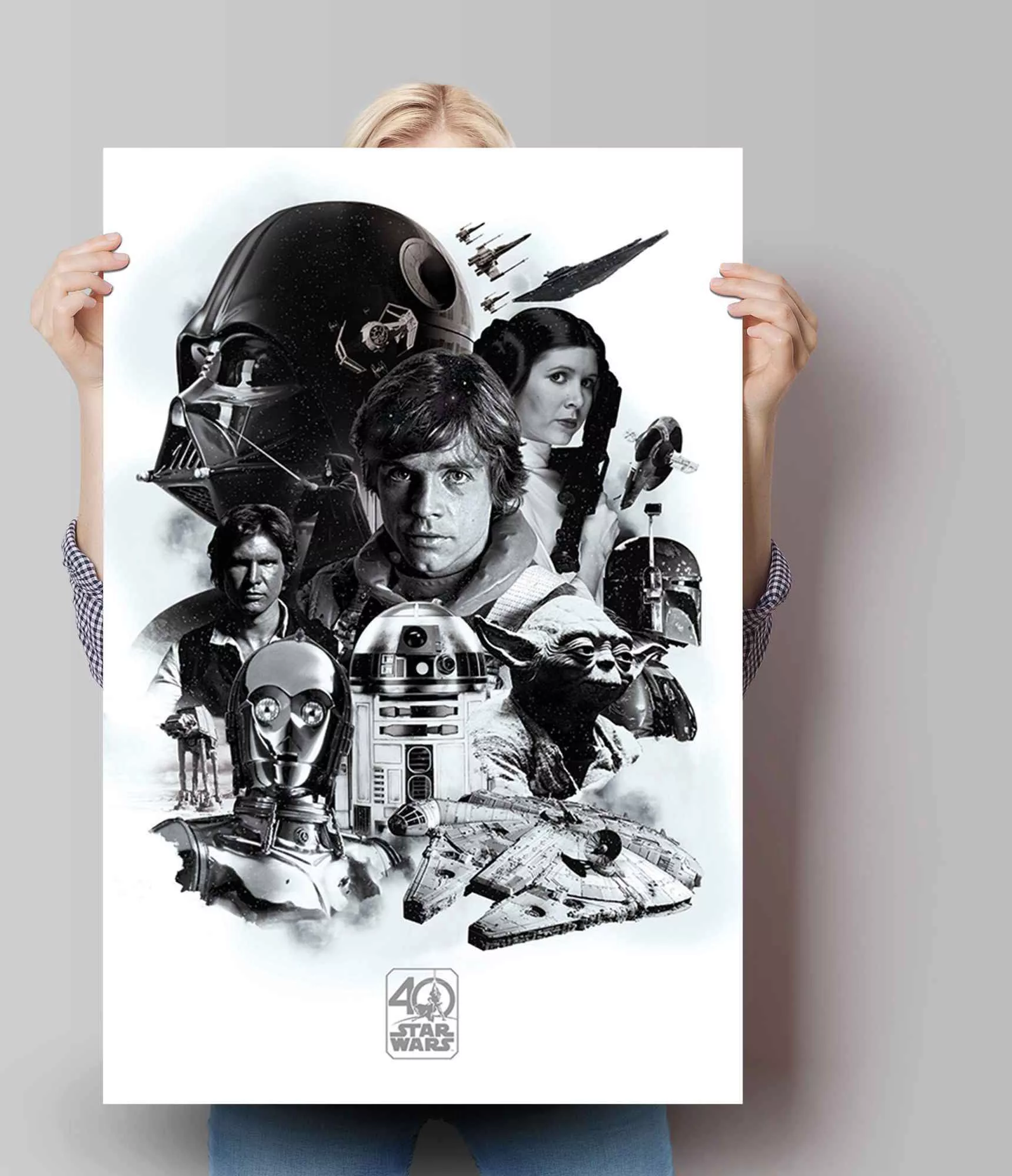 Reinders! Poster »Poster Star Wars 40 Jahre«, Science-Fiction, (1 St.) günstig online kaufen