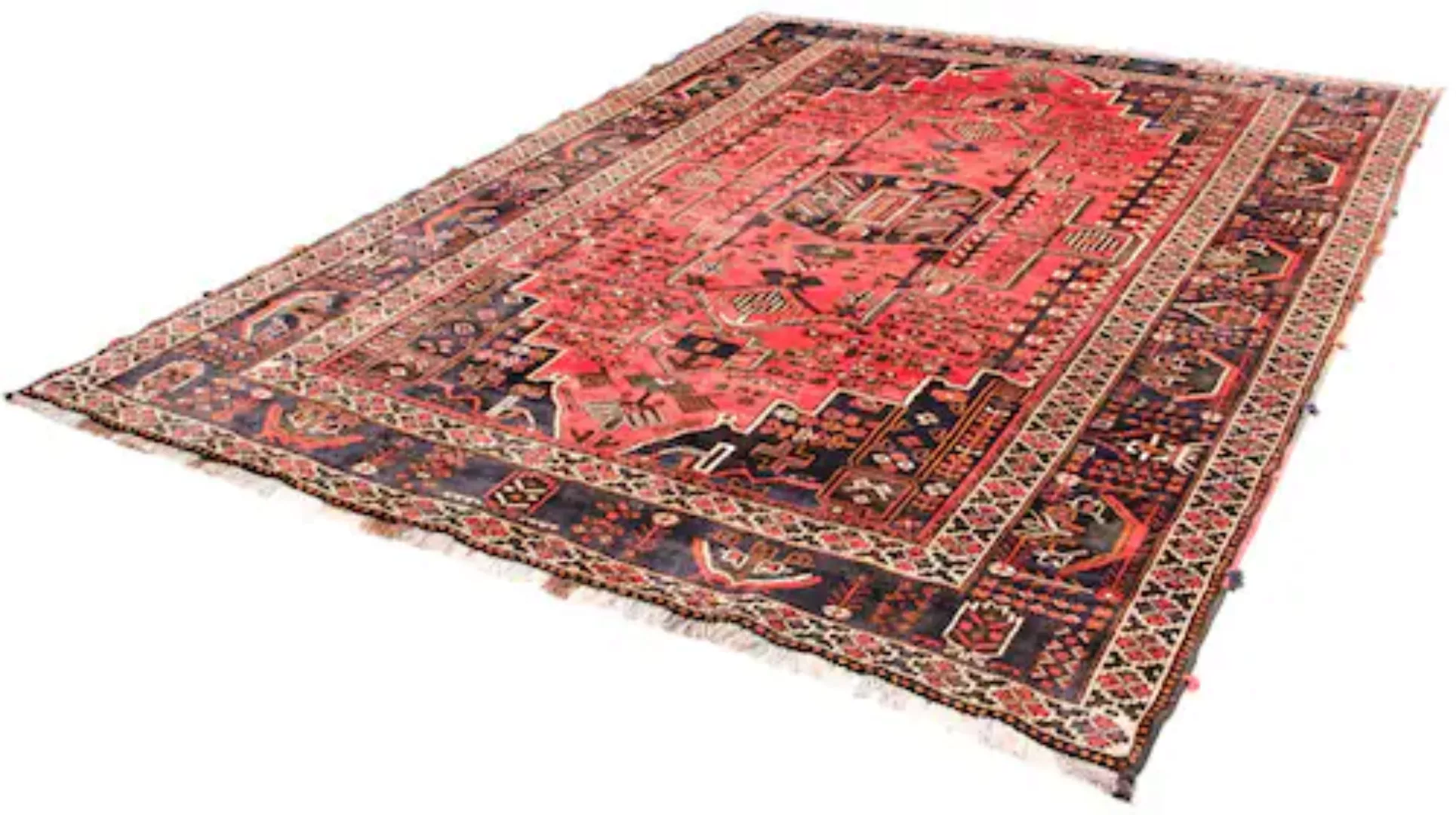 morgenland Wollteppich »Shiraz Medaillon Rosso 300 x 220 cm«, rechteckig, U günstig online kaufen