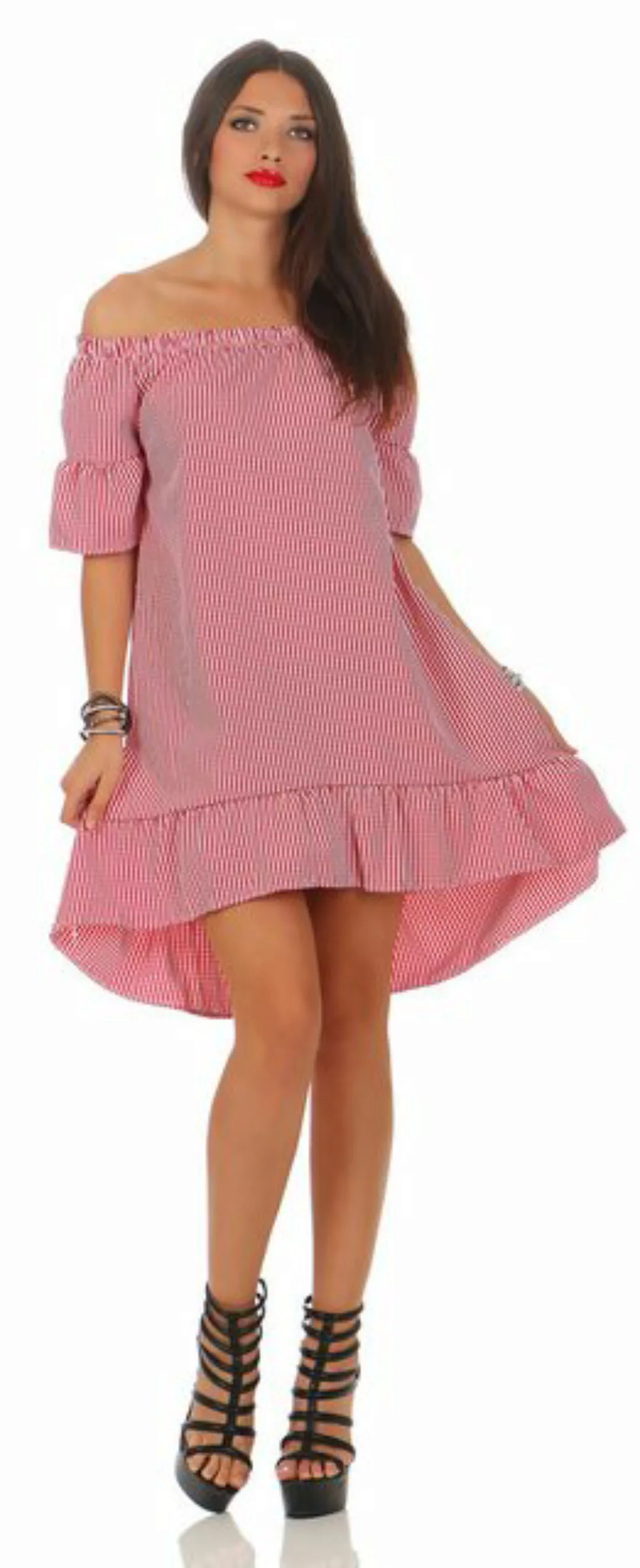 Mississhop Sommerkleid Carmenkleid Off-Shoulder-Kleid Luftiges Design M.200 günstig online kaufen