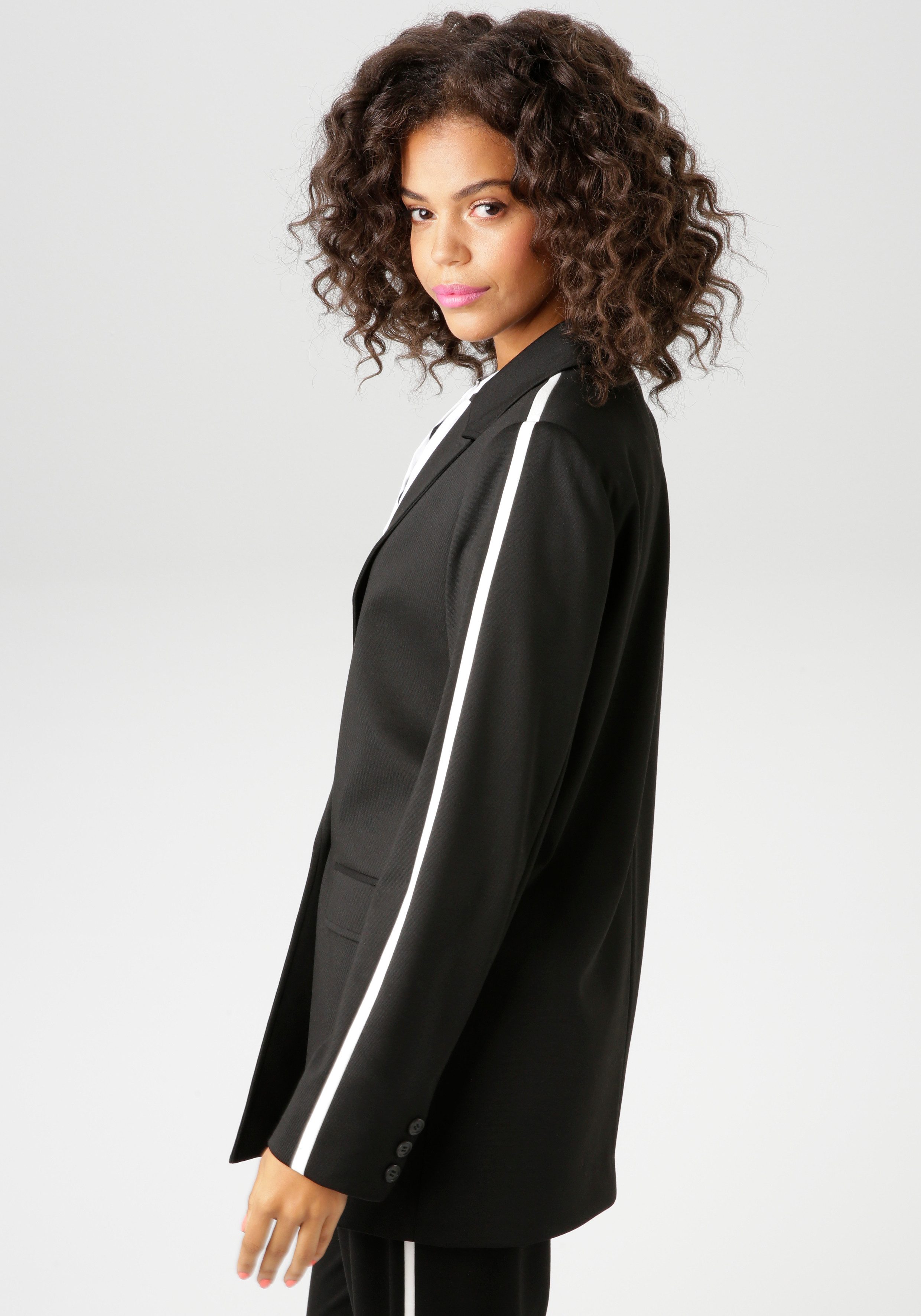 Aniston CASUAL Longblazer mit trendigem Streifen günstig online kaufen