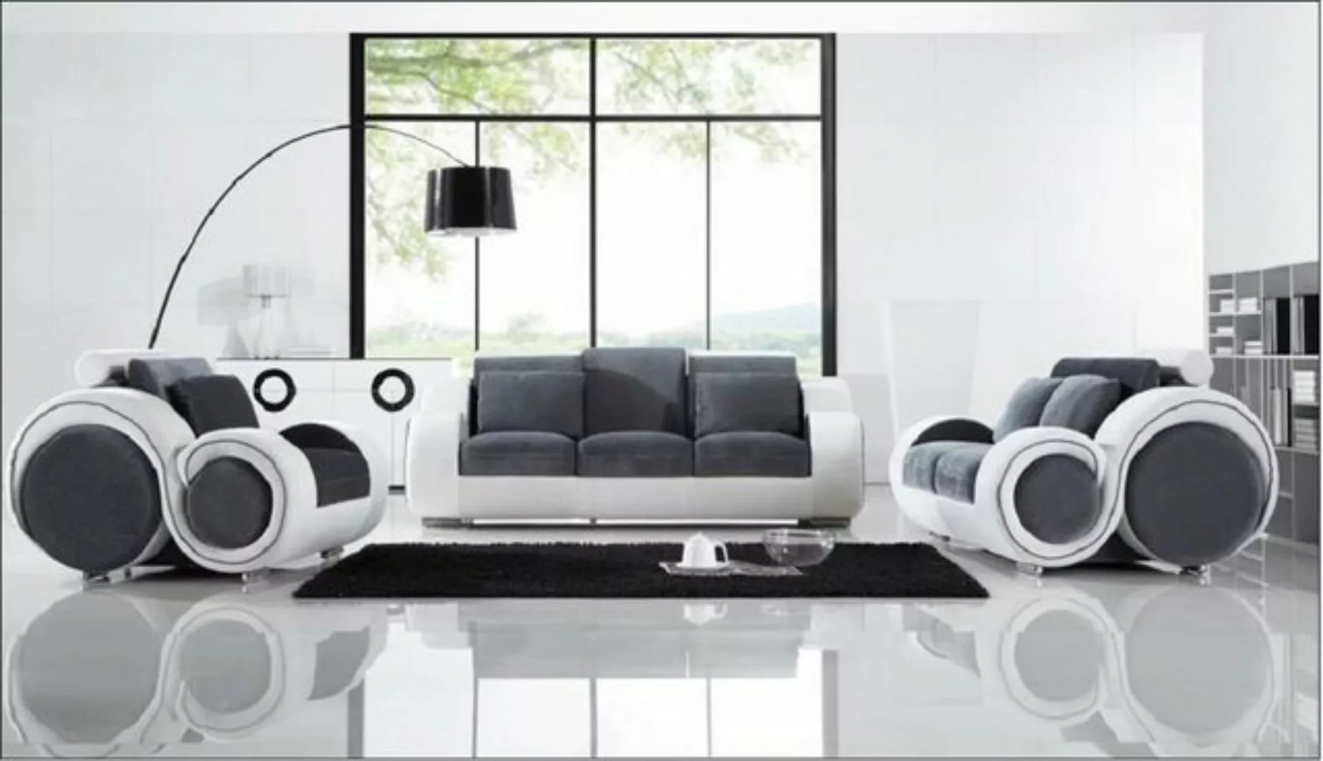 JVmoebel Sofa Design Sofas Couch Polster Moderne Couchen Sofa 2 Sitzer Kuns günstig online kaufen