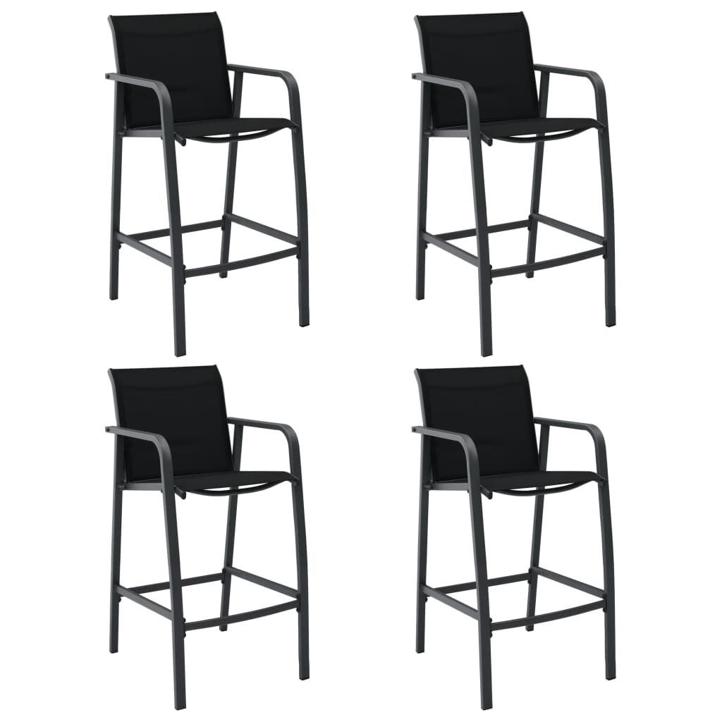 vidaXL Gartenstuhl Garten-Barstühle 4 Stk. Schwarz günstig online kaufen