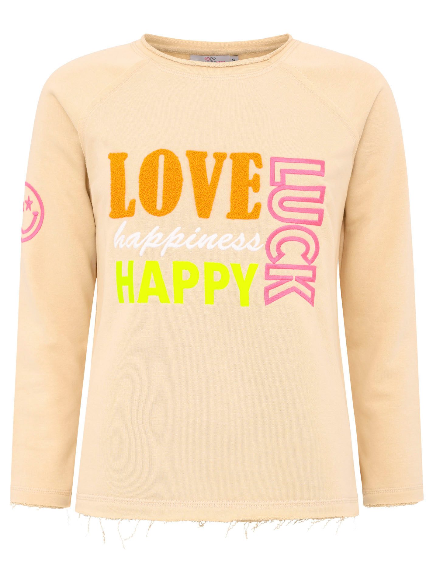 Zwillingsherz Sweater "Love Luck Happy" mit günstig online kaufen
