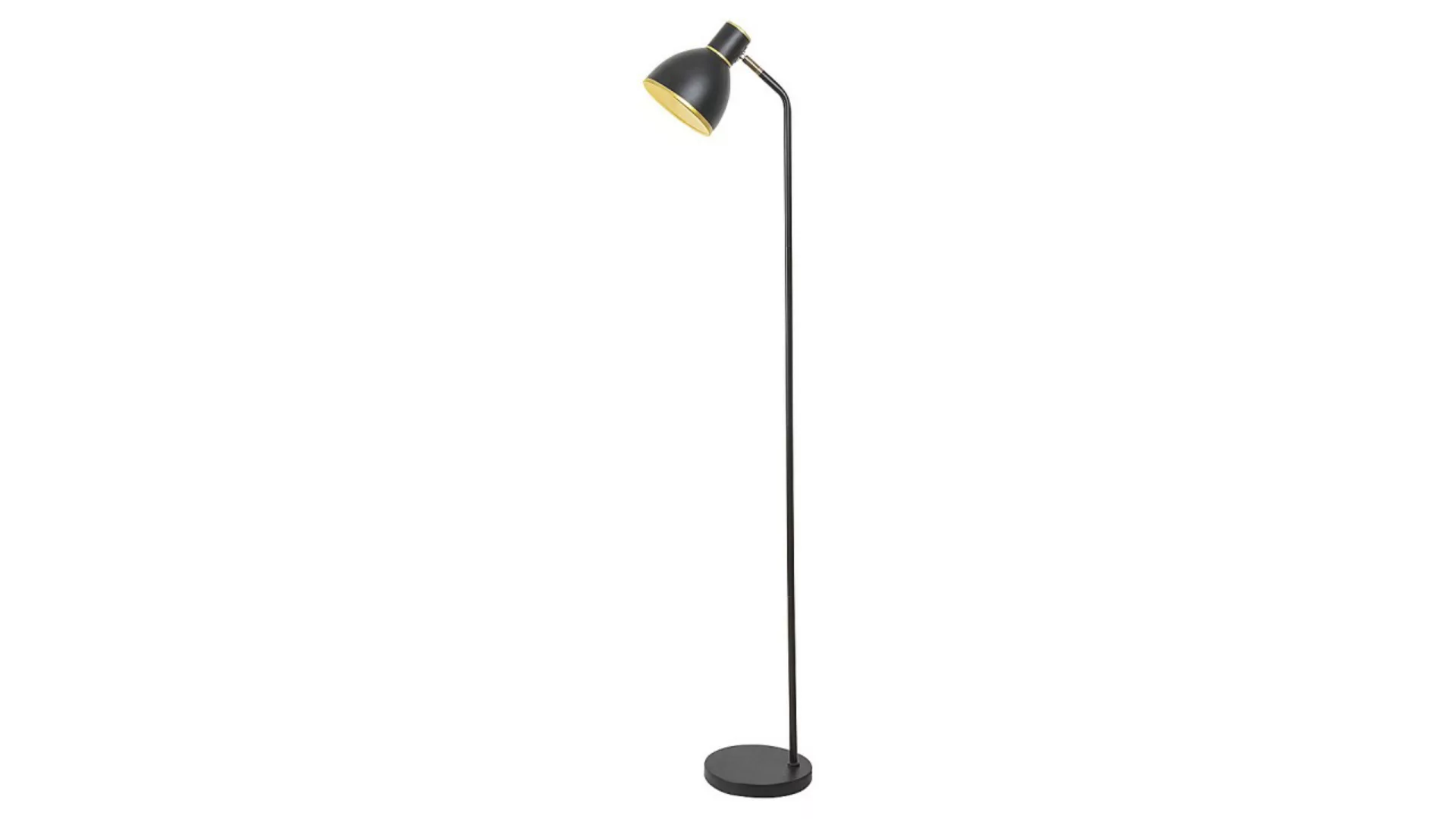 Stehlampe 1-flammig schwarz-gold Mackenzie günstig online kaufen