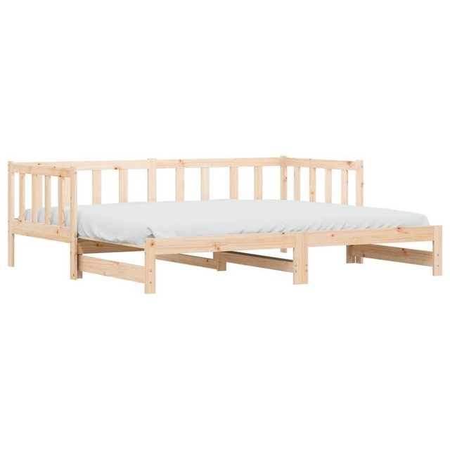 furnicato Bett Tagesbett Ausziehbar Weiß 80x200 cm Massivholz Kiefer günstig online kaufen
