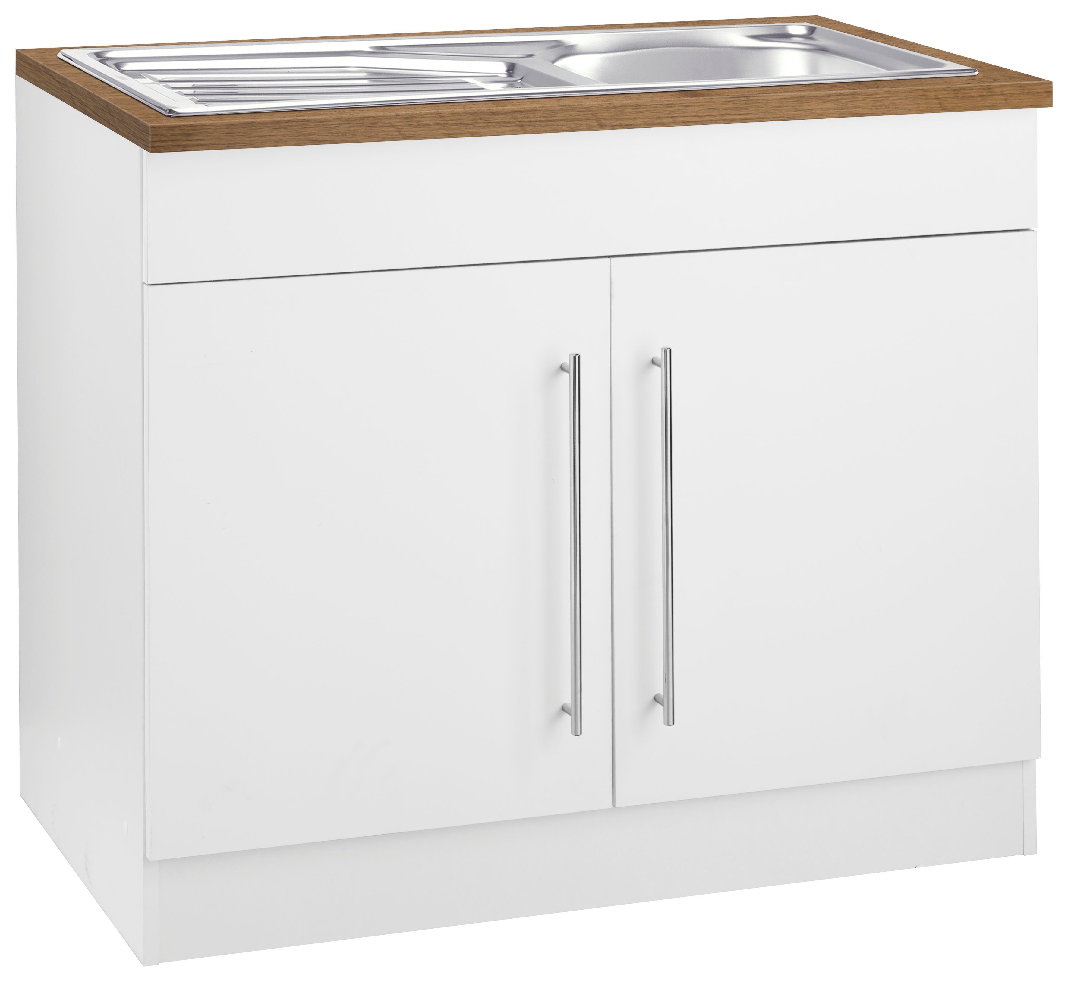 KOCHSTATION Spülenschrank "KS-Samos", 100 cm breit, inkl. Einbauspüle günstig online kaufen