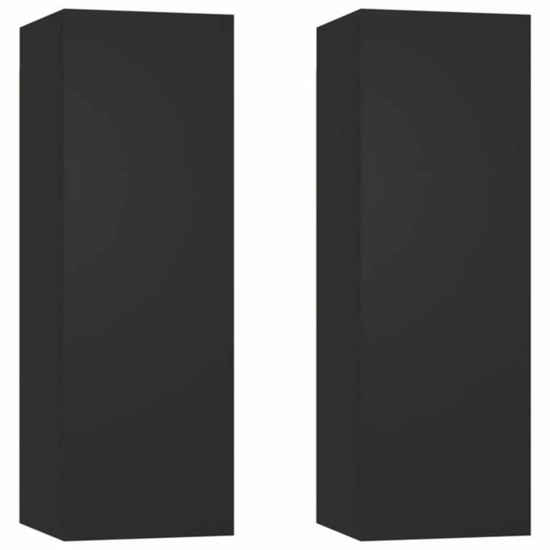 vidaXL TV-Schrank TV-Schränke 2 Stk Schwarz 30,5x30x90 cm Spanplatte Lowboa günstig online kaufen