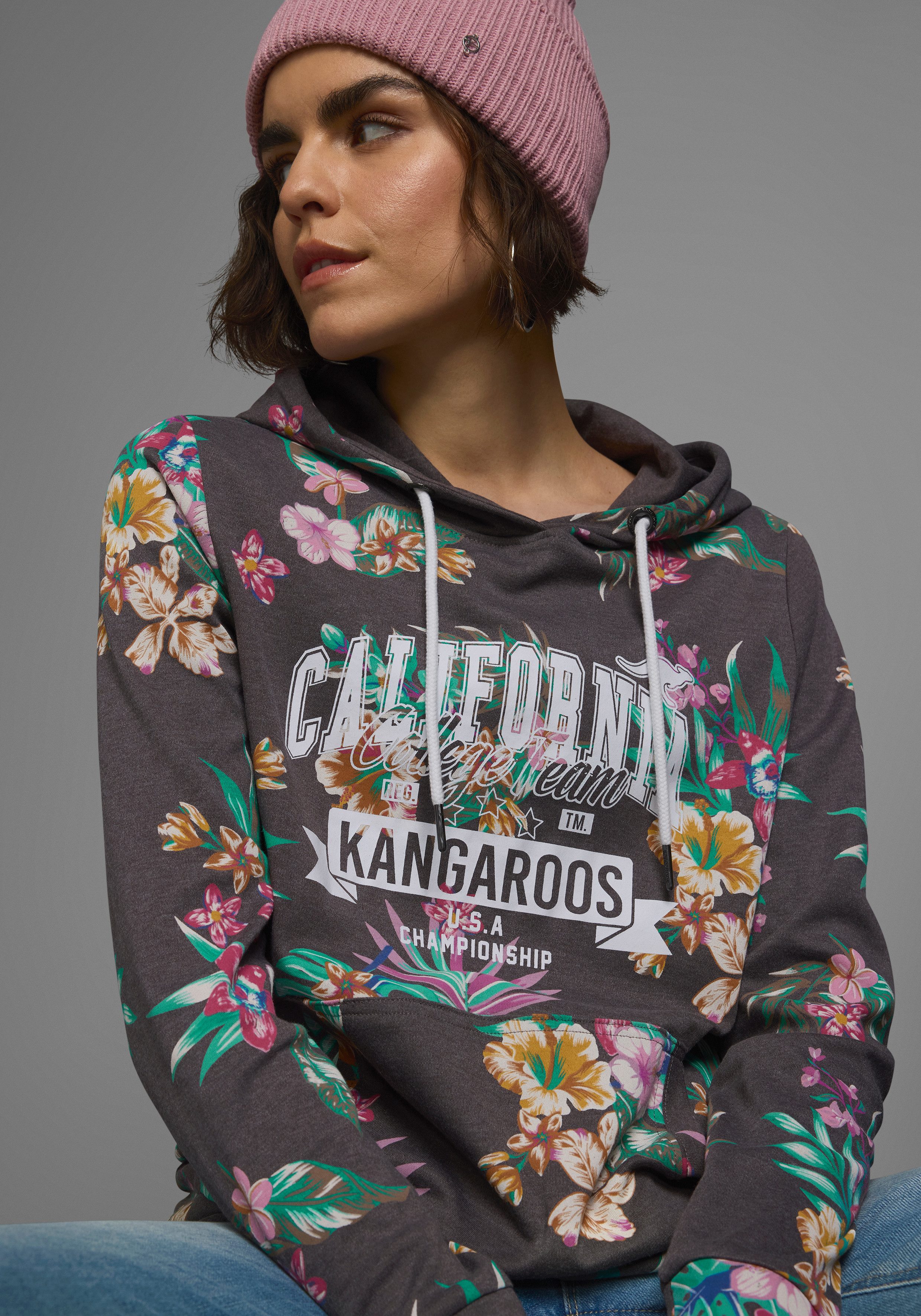 KangaROOS Kapuzensweatshirt Langarm, figurumspielender Schnitt, aus günstig online kaufen