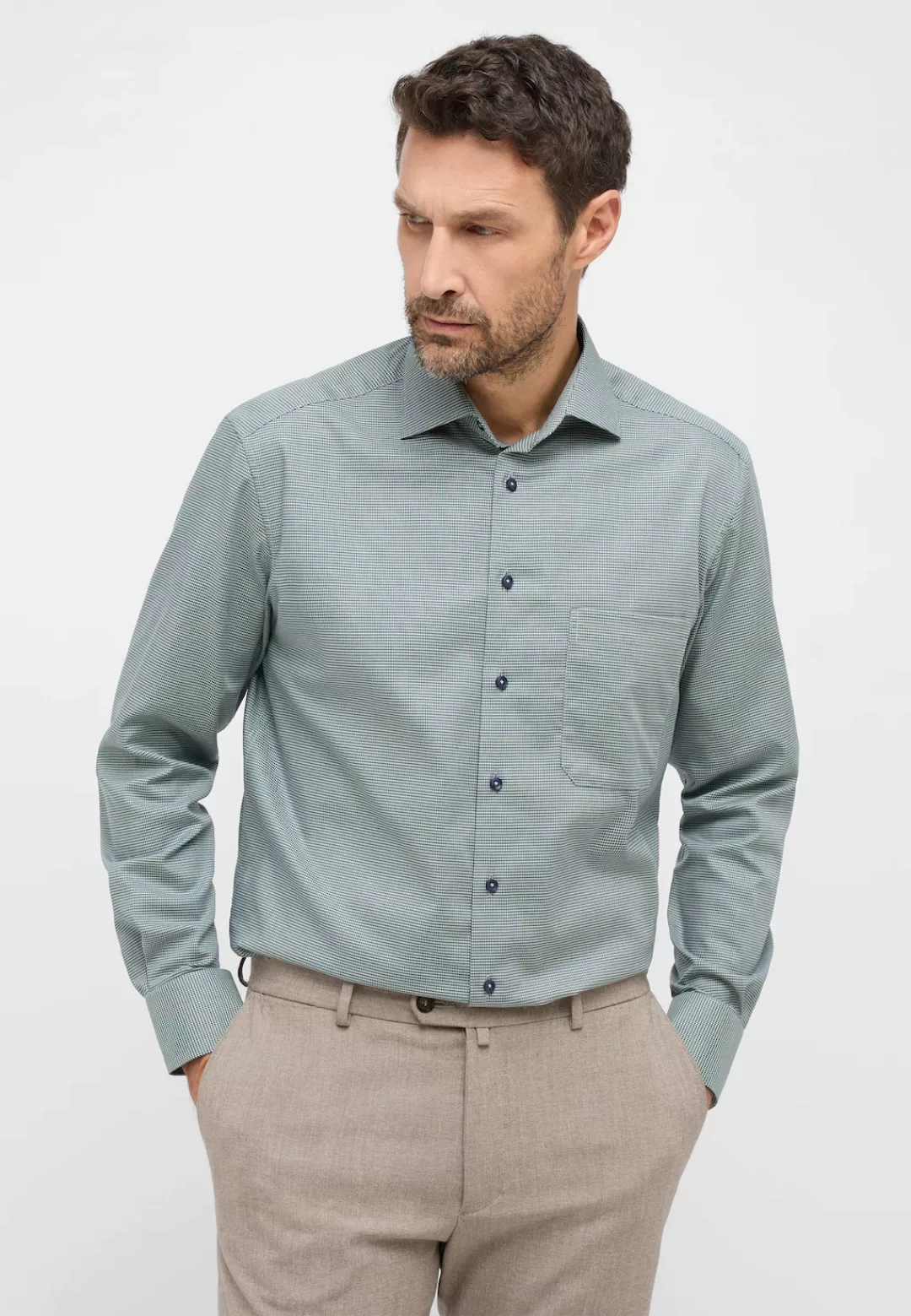 Eterna Langarmhemd - Hemd - Slim Fit - bügelfrei - Stretch - Businesshemd b günstig online kaufen