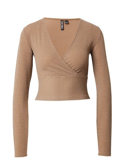 pieces Langarmshirt Lina (1-tlg) Drapiert/gerafft günstig online kaufen