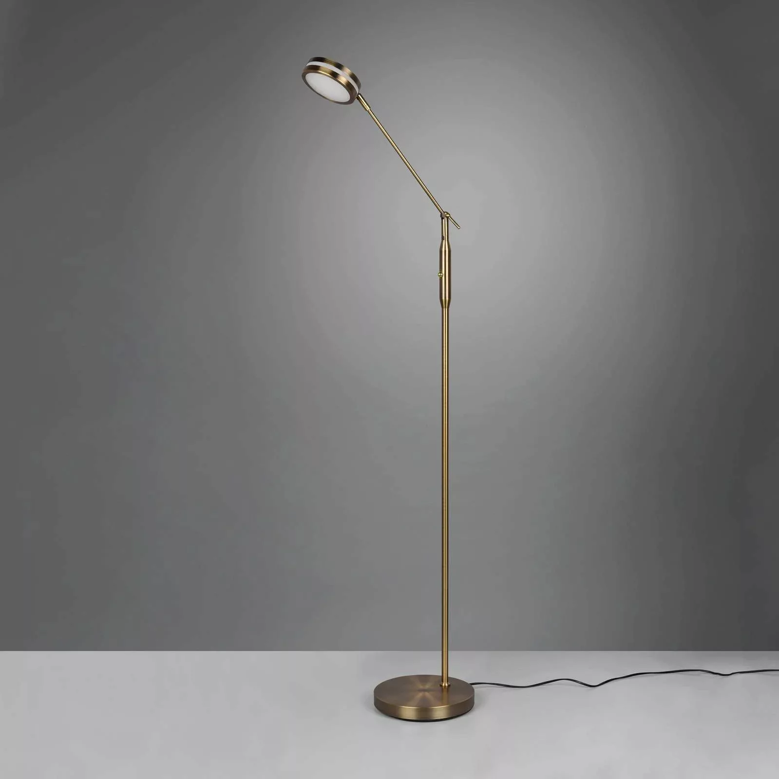 LED-Stehlampe Franklin, Sensordimmer, altmessing günstig online kaufen