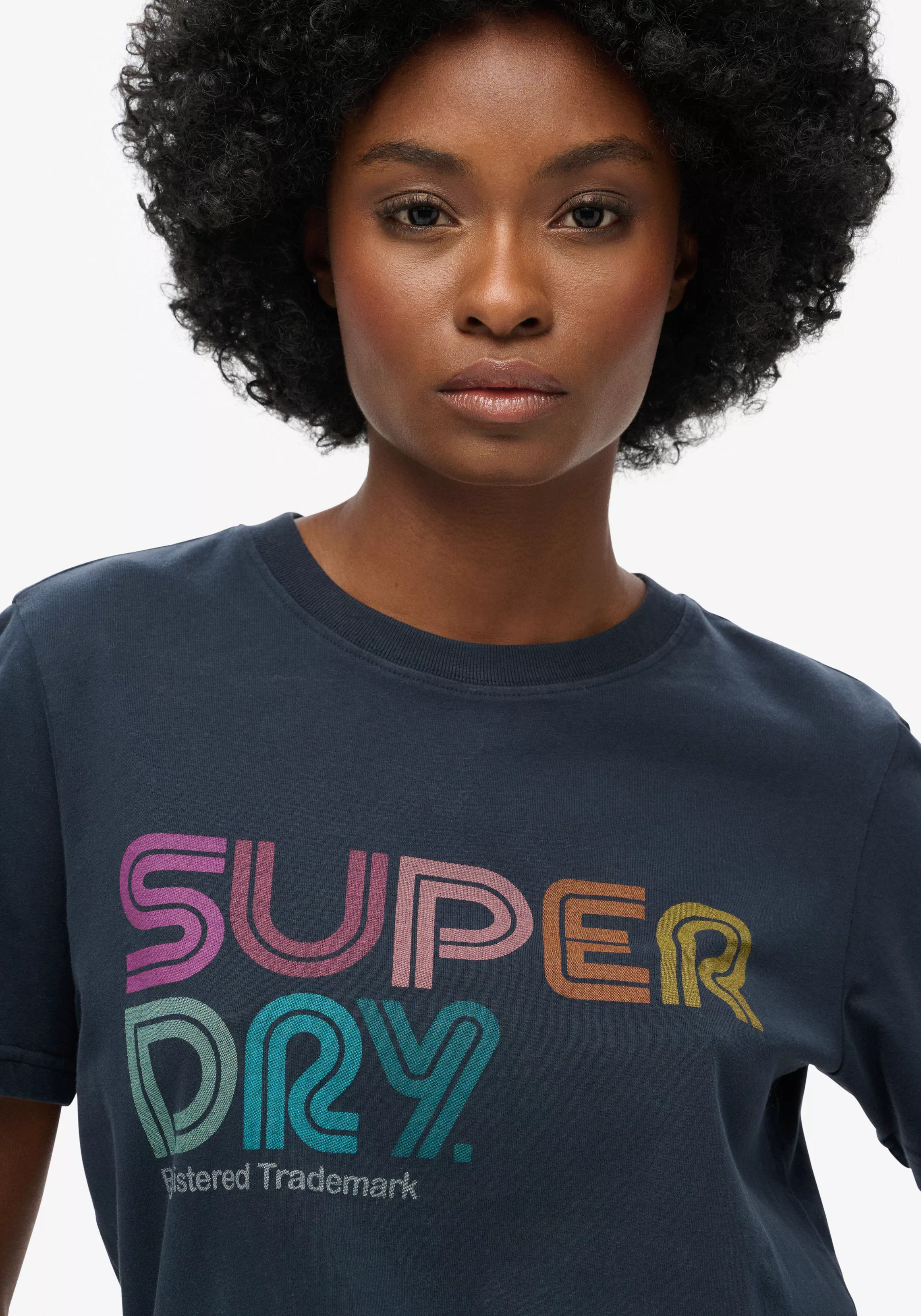 Superdry Kurzarmshirt RAINBOW LOGO RELAXED T SHIRT günstig online kaufen