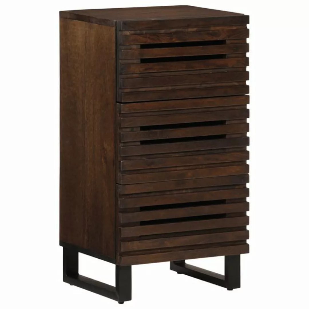 vidaXL Fächerschrank Sideboard Braun 40x34x75 cm Massivholz Mango (1-St) günstig online kaufen