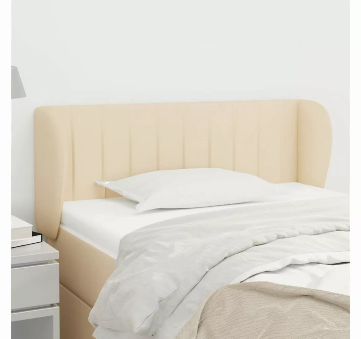 vidaXL Bett, Kopfteil mit Ohren Dunkelblau 103x23x78/88 cm Samt günstig online kaufen