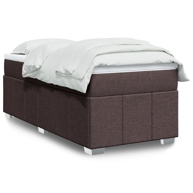 vidaXL Boxspringbett, Boxspringbett mit Matratze Dunkelbraun 100x200 cm Sto günstig online kaufen