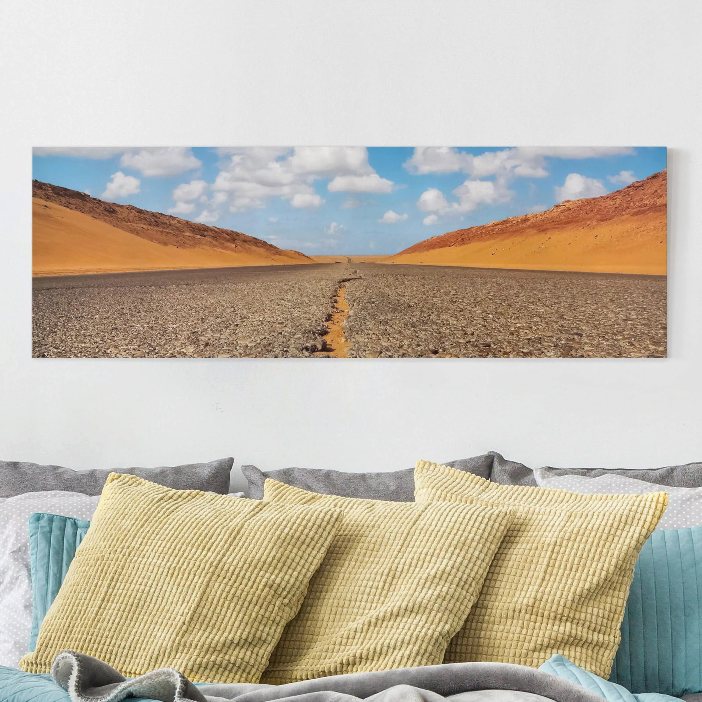 Leinwandbild Wüste - Panorama Wüstenstraße günstig online kaufen