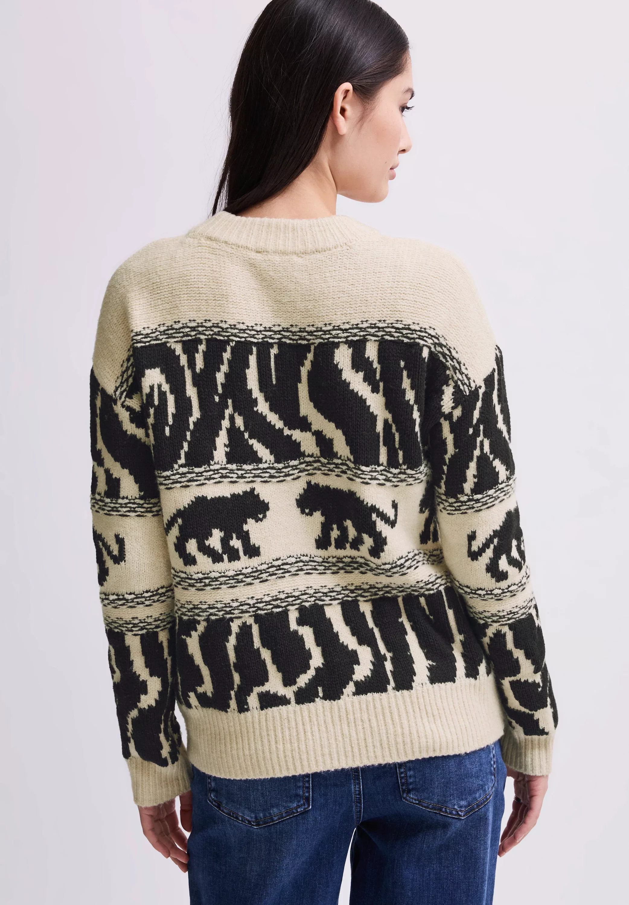 STREET ONE STUDIO Strickpullover, mit Muster günstig online kaufen